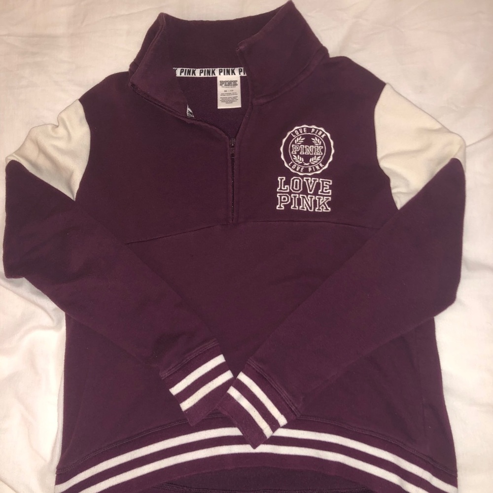 Pink Victoria secret quarter zip up